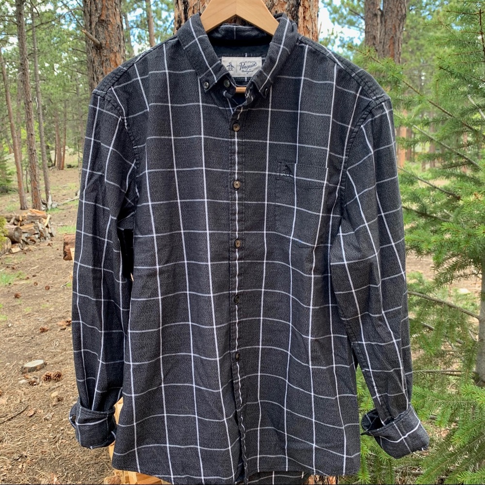 Penguin Original Brand LS Grid Shirt